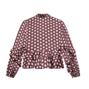 Mint Velvet Burgundy Geometric Print Top